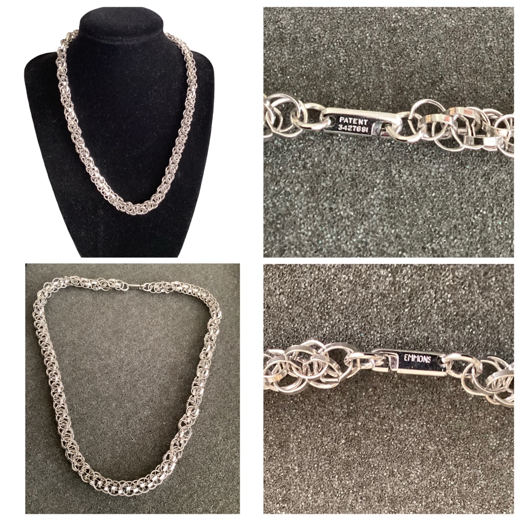 Vintage Unique Silver Chain Necklace 18 43$